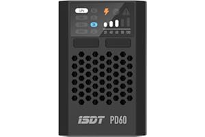 ISDT PD60 Chargeur de batterie Lipo 60 W 6 A pour batteries 1-4S LiPo/Life/Lilon/LiHv/Pb/NiMH RC