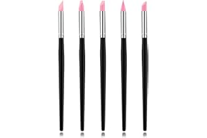 LUSOFIE 5 Stück Gummipinsel Silikon Bürsten Dotting Tool Nail Art Silikonpinsel Ton Werkzeugset Verwendbar Silikon Zauberpinsel für Keramikskulpturen Malerei Nagelkunst DIY Handwerk Nagelkunst (20cm)