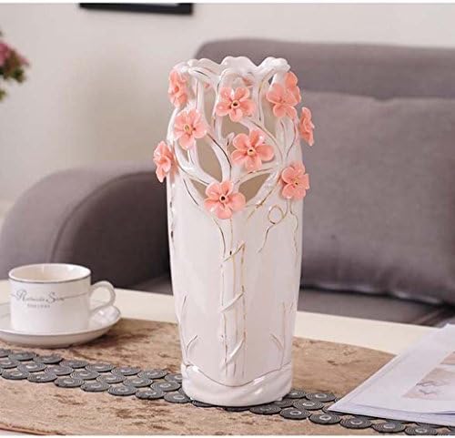 PEIPEI SHOP- Modern Minimalist Home Decoration Do Not Forget Me Dry Vase Ceramic Living Room Flower Arrangement Creative Crafts TV Cabinet (Color : Pink)
