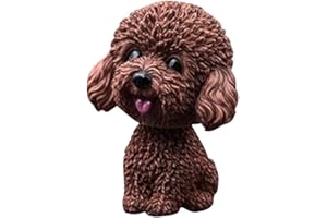 DIRFUNY Car Nodding Dog Doll Cute Dog Ornaments Shaking Bobble Head Bobbing Head Dogs Puppy Car Interior Dashboard Decoration Creative for Car Home Desk Docoration