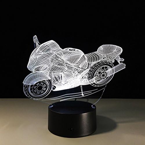 ASL Night Lights, Motorized 3D Lights, LED Touch-color Visual Lights, 3D Night Light New ( Color : White )