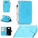 Produktbild Jepson Samsung Galaxy S2 GT-I9100 Hülle, Leadertasche Premium Lederhülle Flip Case im Bookstyle Folio Cover Kartenfächer Magnetverschluss und Standfunktion Leder Schale Etui für Handytasche Schutzhülle Prägung Schmetterling Muster.