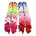NIPOO 20 pcs 3"Bow Ribbon Alligator Hair Barrettes for Girls