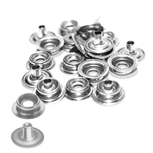 10 Stück Druckknopf Edelstahl Unterteil V4A Persenning Plane Zelt Verdeck Boot Camping Auto Bimini Nähfrei