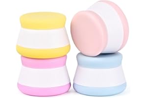 PURE VIE Puve Vie Botellas de viaje Portátil Silicona Cosmético Contenedores Crema Tarro con Tapas Altamente Selladas (20ml, 4 Pedazos)