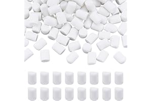 nbeads 120 stycken miniharts marshmallow, konstgjorda minimarshmallows små harts marshmallow dekorationer godis för pyssel scrapbooking för hem kontor gör-det-själv hantverk gåvor
