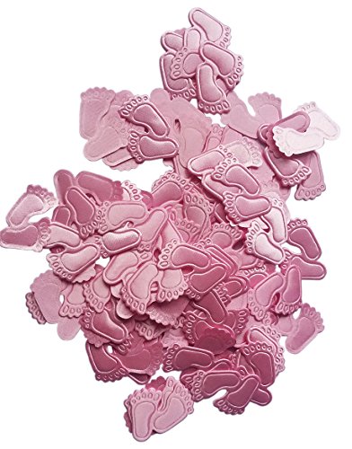 iLoveCos Babydusche Konfetti Füße Blau Rosa Füßchen Tisch Dekoration Baby Geburtstag Neugeboren Party Geschenk 100 Stück