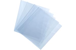 sourcing map 100Pcs 6x4 Inch Shrink Wrap Bags, Blue Clear PVC Heat Shrink Wrap for Gift Basket,Bath Soaps,Candles and Homemade DIY Projects