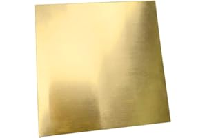 GOONSDS Laiton Feuille H62 Métal pour Laboratoire de Décoration DIY et Meubles,Thickness 5mm,100x100mm