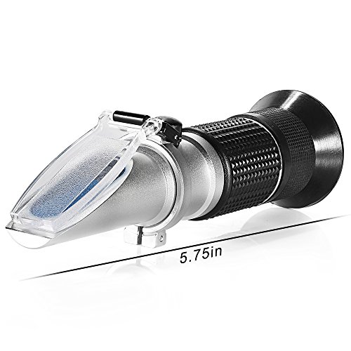 GrandBeing® refraktometer zucker honig Hand Brix Refraktometer, 0 ~ 90% mit Pipette, Schraubendreher, Reinigungstuch und Aluminium Kunststoff Gehäuse - 3