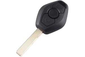 KUYUANSU Coque de clé de Voiture pour BMW E38 E39 E46 EWS System pour 5 Series E46 E60 E83 E53 E36 E38 Cas2 System 3 Boutons Coque de clé télécommande de Voiture de Rechange avec Logo