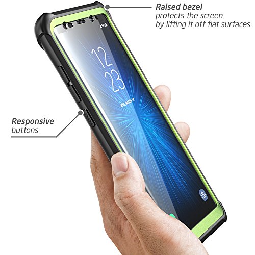 Funda Samsung Galaxy Note 8  i-Blason Ares con protectores de pantalla incorporados para Samsung Galaxy Note 8  2017   transparente  negro verde 