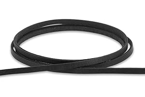 ‎AURORIS AURORIS - Lederband flach 3x1 mm - 5 m/schwarz