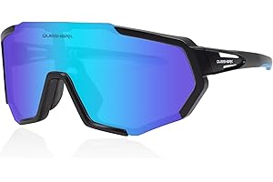 Queshark Occhiali Veloci, Occhiali Ciclismo Uomo e Donna, Leggero & Antiscivolo & TR90 Telaio & Protezione UV400, Occhiali Sportivi Uomo per Ciclismo Corsa Pesca Golf Baseball Pallavolo