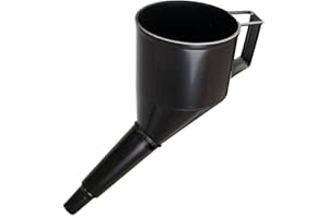 ToM PaR Angled Car Hopper Feeding Hopper Fuel Hopper Plastic Oil Funnel Handle Hold Wide Head Safety Net Petrol Diesel Oil Windscreen Wiper Fluid