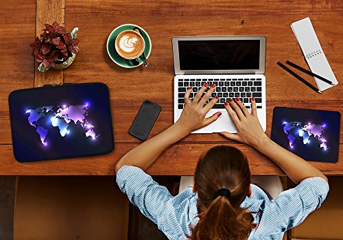 PEDEA Design Schutzhülle Notebook Tasche bis 17,3 Zoll (43,9cm) mit Design Mauspad, Dark World - 4