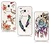 Produktbild Samsung Galaxy J3 2016 Hülle Silikon, LuckyW 3X TPU Blume Feder Traumfänger Hülle für Samsung Galaxy J3 (2016) SM-J320F Soft Silikon Glitter Tasche Transparent Clear Klar Durchsichtig Ultra Slim Thin Dünne Schutzhülle Weiche Flexibel Kratzfeste Scratch-Resistant Stoßfest Shockproof Etui Bumper Case