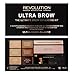 MAKEUP REVOLUTION - ULTRA BROW KIT PALETTE - FAIR TO MEDIUM