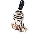 Alnicov 3-Way Guitar Pickup Toggle Switch Parts for Les Paul LP Guitar Bass,Black Tip
