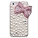 Produktbild iPod Touch (6th Generation) Hülle, Sense TE Strass [3D Handgefertigt] Diamant Serie Bling Schutz Handy Tasche Kristall Transparent Case Cover Hülle mit Retro Anti Staub Stecker - Perle Bogen / Rosa