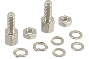 InLine 19785 Viti Unc 4/40 per Montaggio Cablotto Sub-D, Nero