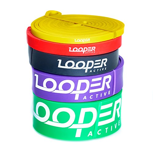 Looper Active Resistance Band, Stretch- & Widerstands-Band, Trainings-Band – besonders haltbare und erstklassige Klimmzug-Bänder – Passend für jede Klimmzugstange - Anleitung inklusive