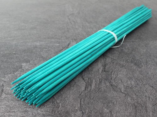 Splittstäbe Holzstab Rankstab Rankhilfe Stäbchen, rundgedreht grün 30 cm, 40 Stk.