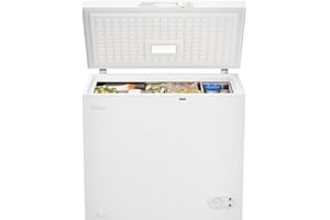 Tronitechnik® Gefriertruhe Kühltruhe BORGAR PRO mit 2in1 Gefrier- und Kühlfunktion | 210 Liter, 223kwh/Jahr, 85cm hoch, geringe Lautstärke | LED-Licht | Rollen | Kindersicherung durch Schloss | Weiß