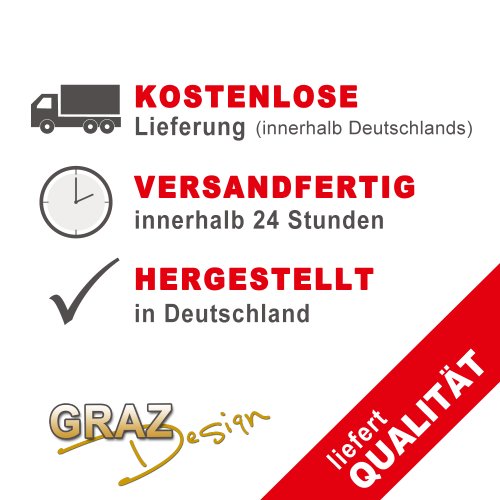 Wandtattoo Uhr mit Uhrwerk Wanduhr Wohnzimmer Musik Geige Blumen Zahlen (Uhr Gold//070 schwarz) - 6