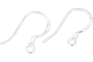 HOUSWEETY 5 Pairs of Sterling Silver 925 Hallmarked Stamped Earring Wire Hooks