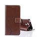 Produktbild LG G6 Hülle, LG G6 Schutzhülle, Alfort Carving Lederhülle Fashion Design Premium PU Leder Hohe Qualität Tasche Case Cover Kasten Abdeckung Wallet für LG G6 5.7" Smartphone Funktion Standfunktion Unterstützte Telefone und Magnetverschluss mit Schmetterling ( Braun )