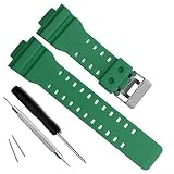 Ersatzarmband aus Naturharz für Casio G-Shock Herren-Armbanduhr GD120/GA-100/GA-110/GA-100C (Green)