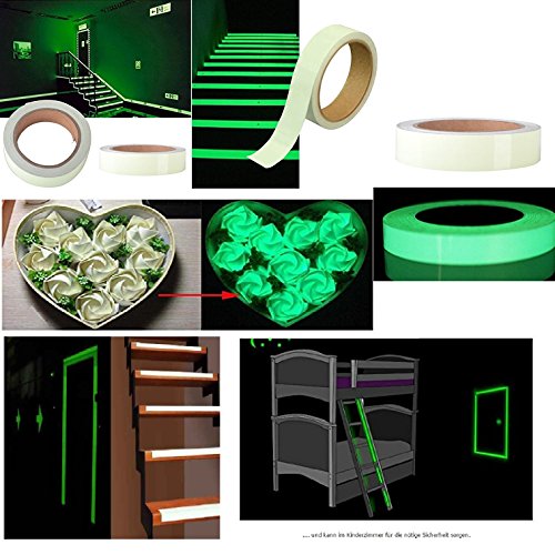Lucky Star20 mm (width) x 10 m (length) phosphorus tape marking tape luminous tape glow-in-the-dark adhesive tape dispenser.