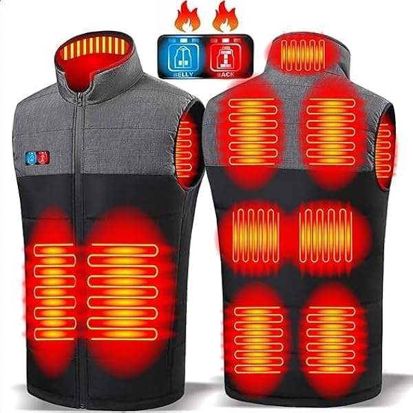 ORORO Heated Vest Fleece Men's Heated Fleece Vest With Power Bank