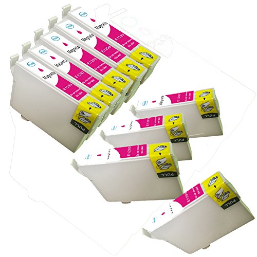 N.T.T.® 9x Stück XL Tintenpatronen kompatibel zu T1293 M Magenta / Rot Für Epson Stylus SX420W ; SX425W ; SX525WD ; SX440W ; SX445W ; SX620FW ; SX525WD ; SX535WD ; SX620FW ; Epson Office, BX320FW B42WD ; BX305F ; BX305FW ; BX525WD ; BX625FWD ; BX305F ; BX535WD ; BX630FWD ; BX635FWD ; BX925FWD ; BX935FWD ; Epson Workforce Serie, Epson Workforce 525 Workforce 630