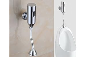 KANGTEN Urinalspüler, Automatischer Sensor Druckspüler Urinal Spülventil Infrarot Toilette 1/2" Urinal Spüler 0.05Mpa-0.6Mpa für Urinal Badezimmer WC (Ohne Akku)