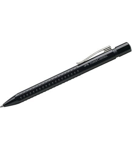 Stylo à Bille Faber-Castell Grip 2011 - Pointe Moyenne, Ergonomique, Grip Antidérapant, Noir Bleu