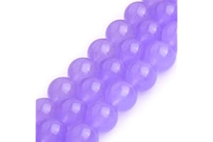GEM-INSIDE CREATE YOUR OWN FASHION Sweet & Happy Girl'S Store 14mm runde Edelstein-Light Purple Jade Perlen Strang 15 Zoll Schmuckherstellung Perlen