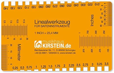 Kirstein Ruler for Guitar/Bass/Violin/Ukulele (Suitable for Stringed Instruments Such as Guitar, Bass, Ukulele, Banjo, etc., Small and Compact)