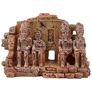 Zerodis Aquarium Ornament, Resin Egyptian Ornament Fish Tank Hole Shelter Aquarium Cave Decoration Hiding Cave for Fish