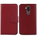 Produktbild Gukas Design Echt Leder Tasche Für Meiigoo S8 6.1" Hülle Lederhülle Handyhülle Handy Flip Brieftasche mit Kartenfächer Schutz Protektiv Genuine Premium Case Cover Etui Skin (Dark Rot)