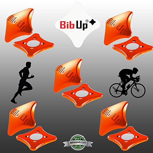 BIBUP 3.0 -- De puissants aimants pour le sport, running, cycling (ORANGE FLUO, MATTE)