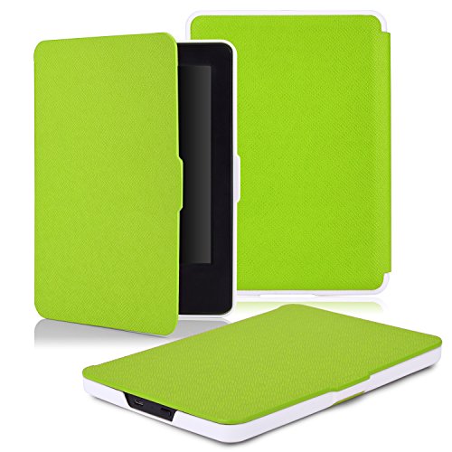 Kindle 7.Gen Hülle Case - MoKo Superleicht PU Leder Tasche Schutzhülle Schale für Amazon E-reader Kindle (7. Generation - 2014 Modell)(Nur Geeignet für Kindle 2014 Modell mit Touchscreen), Grün