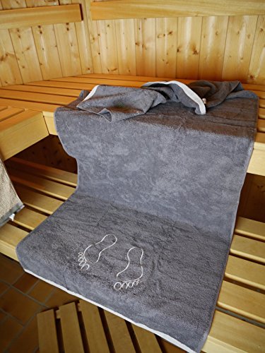 saunaday – Das neuartige Saunatuch Fussrichtung, XXL (210×100 cm NEU), Anthrazit - 4