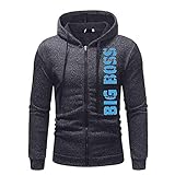 NINGSANJIN Herren Kaschmir Pullover Wolle Kapuze Warm Lose Langarm Freizeit Winter Pulli Sweater (Schwarz,2XL)