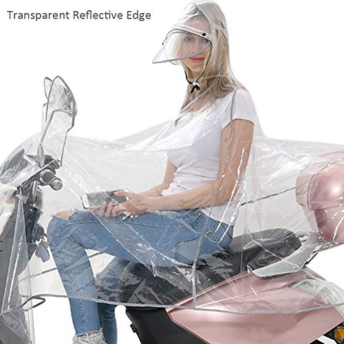 Preisvergleich Produktbild Rziioo Transparenter, doppelter Hutkrempe Extra großer, winddichter, regensicherer Motorrad-Roller-Regen-Hoodie,B,XL