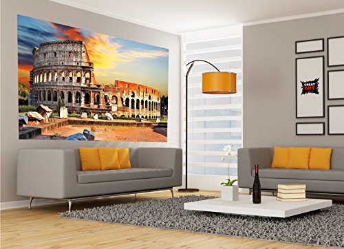 Fototapete Kolosseum in Rom Wand-dekoration – Wandbild Italien Poster-Motiv by GREAT ART (210 x 140 cm) - 6