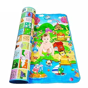 RENESMEE Double Sided Water Proof Baby Mat Carpet Baby Crawl Play Mat Kids Infant Crawling Play Mat Carpet Baby Gym Water Resistant Baby Play & Crawl Mat (Large Size - 6 Feet X 4 Feet)