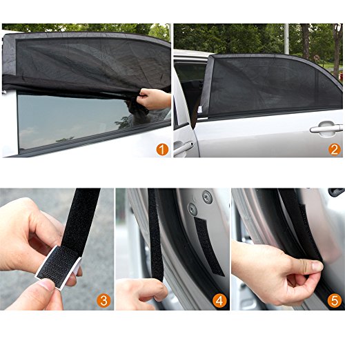 2 Pièces Pare-soleil Fenêtre de Voiture pour Bébé, Lictin Paresol de Fenêtre de Voiture pour la Plupart de Voitures Anti les Rayons Utraviolets