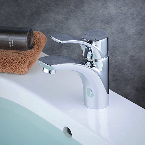 Beelee BL6786 Messing Chrom Wasserhahn Einhebelmischer Waschtischbatterie Waschtischarmatur Handwascharmatur Bad Armatur Normaldruck-Waschbeckenarmatur Badarmatur - 4